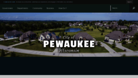 What Cityofpewaukee.us website looked like in 2019 (5 years ago)