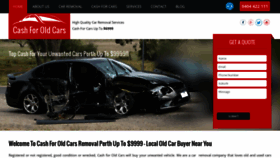 What Cash-for-old-cars.com.au website looked like in 2019 (5 years ago)