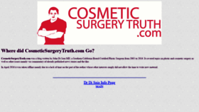What Cosmeticsurgerytruth.com website looked like in 2019 (5 years ago)