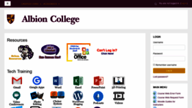 What Courses.albion.edu website looked like in 2019 (5 years ago)