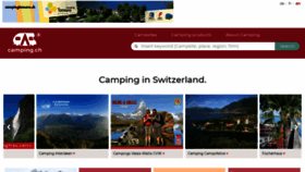 What Camping.ch website looked like in 2019 (5 years ago)