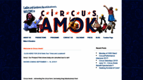 What Circusamok.org website looked like in 2019 (5 years ago)