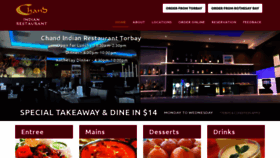 What Chandindianrestaurant.co.nz website looked like in 2019 (5 years ago)