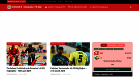 What Crickethighlightshd.com website looked like in 2019 (5 years ago)