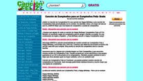 What Cancionfeliz.com website looked like in 2019 (5 years ago)