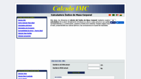 What Calculoimc.com website looked like in 2019 (5 years ago)