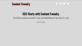 What Contentfoundry.net website looked like in 2019 (5 years ago)