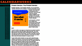 What Calendarwerks.com website looked like in 2019 (5 years ago)