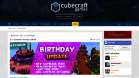 What Cubecraft.net website looked like in 2019 (5 years ago)
