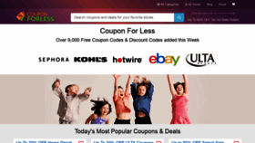 What Couponforless.com website looked like in 2019 (5 years ago)