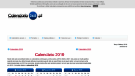 What Calendario-365.pt website looked like in 2019 (5 years ago)
