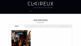 What Claireux.com website looked like in 2019 (5 years ago)