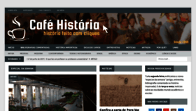 What Cafehistoria.com.br website looked like in 2019 (6 years ago)