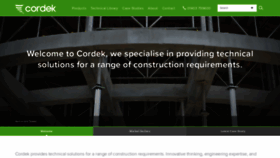 What Cordek.com website looked like in 2019 (4 years ago)