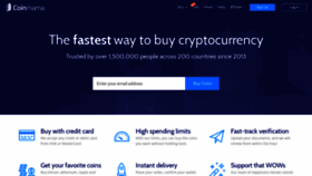 What Coinmama.com website looked like in 2019 (4 years ago)