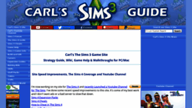 What Carls-sims-3-guide.com website looked like in 2019 (4 years ago)