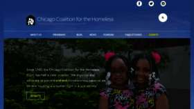 What Chicagohomeless.org website looked like in 2019 (4 years ago)
