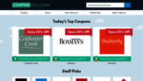 What Couponfollow.com website looked like in 2019 (4 years ago)