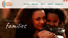 What Childfamilycenter.org website looked like in 2019 (4 years ago)