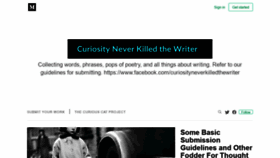 What Curiosityneverkilledthewriter.com website looked like in 2019 (4 years ago)