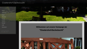 What Cloetershof-dackelzucht.de website looked like in 2019 (4 years ago)