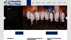 What Columbiaeyeclinic.com website looked like in 2019 (4 years ago)