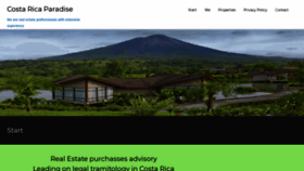 What Costaricaparadiserealty.com website looked like in 2019 (4 years ago)