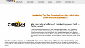 What Christianmarketingexperts.com website looked like in 2019 (4 years ago)
