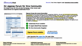 What Communityhost.de website looked like in 2019 (4 years ago)