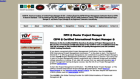 What Certifiedprojectmanager.org website looked like in 2019 (4 years ago)