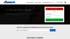 What Coursetalk.org website looked like in 2019 (4 years ago)