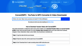 What Convert2mp3s.net website looked like in 2019 (4 years ago)