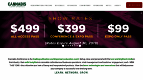 What Cannabisconference.com website looked like in 2019 (4 years ago)