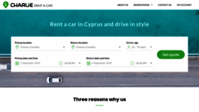 What Charlierentacarcyprus.com website looked like in 2019 (4 years ago)
