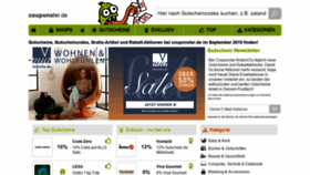 What Couponster.de website looked like in 2019 (4 years ago)