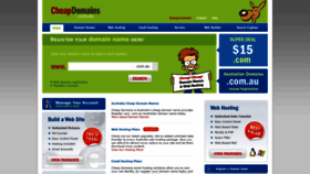 What Cheapdomains.com.au website looked like in 2019 (4 years ago)