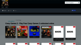 What Crazygames2.com website looked like in 2019 (4 years ago)