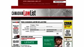 What Canadianlawlist.com website looked like in 2019 (4 years ago)