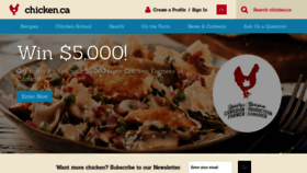 What Chicken.ca website looked like in 2019 (4 years ago)