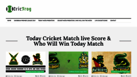 What Cricfrog.com website looked like in 2019 (4 years ago)