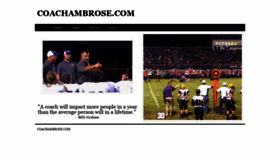 What Coachambrose.com website looked like in 2019 (4 years ago)