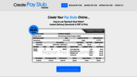 What Create-paystub.com website looked like in 2019 (4 years ago)
