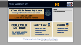What Ctools.umich.edu website looked like in 2019 (4 years ago)