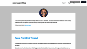 What Coderanger.com website looked like in 2019 (5 years ago)