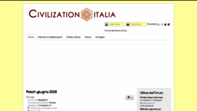 What Civilizationitalia.it website looked like in 2019 (4 years ago)