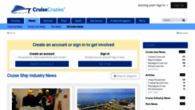 What Cruisecrazies.com website looked like in 2019 (4 years ago)