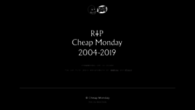What Cheapmonday.com website looked like in 2019 (4 years ago)