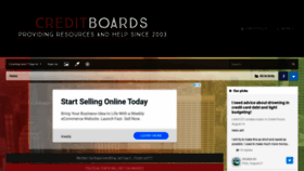 What Creditboards.com website looked like in 2019 (4 years ago)