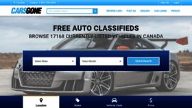 What Carsgone.com website looked like in 2019 (4 years ago)