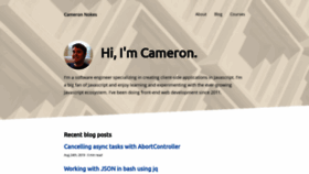 What Cameronnokes.com website looked like in 2019 (4 years ago)